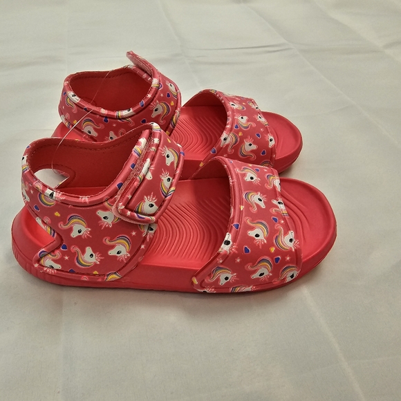 NWT, Toddler's Sandals Unicorn Red Kid Shoes Size 8-11.5 - Picture 5 of 11